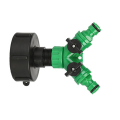 IBC Water Tank Adapter To Garden Hose 2-Way Splitter 3633601