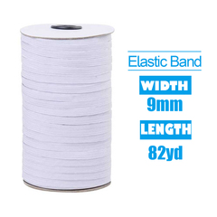 9mm 82 Yard Braided Elastic Band Flat Elastic Cord Ribbons 3634103