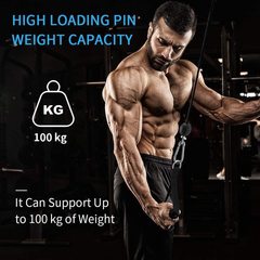 Fitness Pulley Cable System Biceps Triceps Home Gym Strength Training 2023002