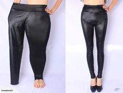 Womens Pants Leather Looking Leggings High Waist Size 20-22 2438819