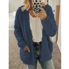 Fleece Fur Cardigan Jacket Sweater Womens Clothing Size 20-22 D0640DB8