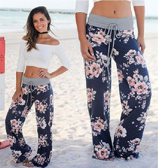 Blue Blossom Charm Floral Relaxed Wide Leg Baggy Pants 2359946