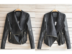 Faux Leather Jacket Womens Clothing Plus Size 24 1810319