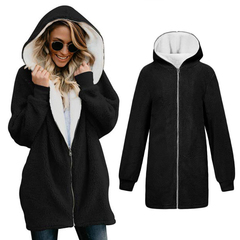 Hoodie Fur Coat Jacket Womens Clothing Plus Size 20-24 D0560BK8