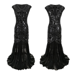 Maxi Dress Ball Evening Flapper Dresses Womens Clothing Size 12-14 J2146BK4