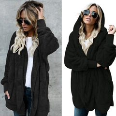 Hoodie Fur Coat Jacket Womens Clothing Size 16-18 D0693BK6