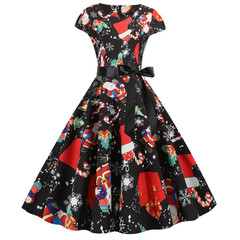 Rockabilly Christmas Dress Womens Clothing Size 12-14 J2241RD5
