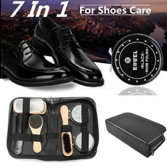Leather Shoe Bag Cleaning Polish Care Kit Polish Brush Set I0524BK0