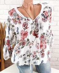 Floral Shirt Blouse L1155WT8
