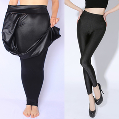 Womens Pants Leather Looking Leggings Size 16-22 G0499BK8