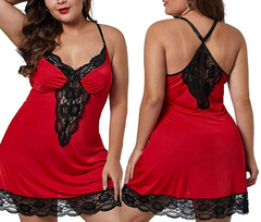 Sexy Lingerie Dress Lace Babydoll Chemise Size 16-18 A0611RD4