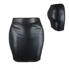 Leather Mini Skirt Size 12-14 F1022BK6