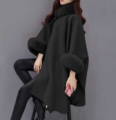 Cape Jacket Fur Poncho Womens Clothing Size 16-20 D0454BK6