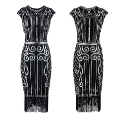 Flapper Dress Gatsby Ball Evening Dress Womens Clothing Size 16-18 J2153BK6