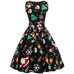 Rockabilly Christmas Dress Womens Clothing Size 12-14 J2026BK5