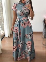 Maxi Dress Ball Dress Summer Floral Dresses Womens Clothing Size 16-18 J1562LB8