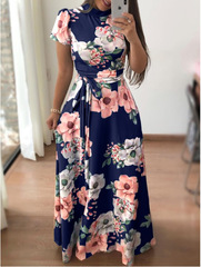 Maxi Dress Ball Dress Summer Floral Dresses Womens Clothing Size 16-18 J1562DB8