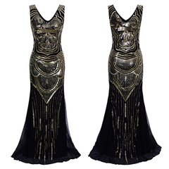 Maxi Dress Ball Dress Evening Dress Flapper Womens Clothing Size 16-18 J2152GD6