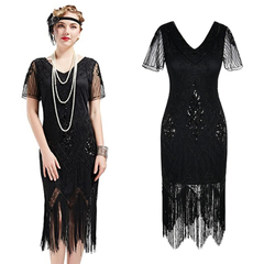 Flapper Dress Gatsby Ball Evening Dress Womens Clothing Size 12-14 J2151BK4