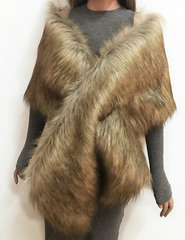Fur Cape Jacket Shawl Wrap Shrug Womens Clothing I0458LC0