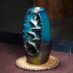 Ceramic Waterfall Backflow Incense Burner Incenser Holder Aromatherapy 2024901