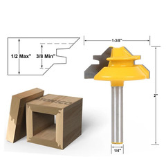 Lock Miter 45 Degree Joint Router Bits 1/4" Shank 3647616
