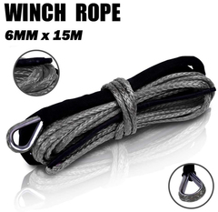Winch Rope Grey 6mm x 15m 2026901