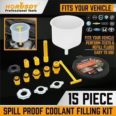 Spill Proof Car Radiator Coolant Filling Funnel Kit Universal Adapter 2036517