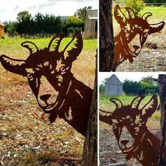 Metal Arts Garden Sculptures Farm Peeping Ornament Goat 2037302