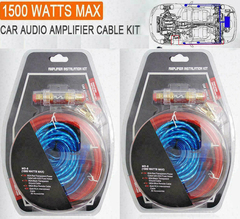 Car AMP Wiring Kit TWO sets 1500W 2000201*2000201+2