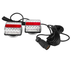 Trailer Tail Lights 7 Pin Round Magnetic 16 LED 2004046