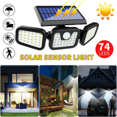 Solar Wall Lights 74 LED Sensor Wall Lamp 2004028*2004028+2
