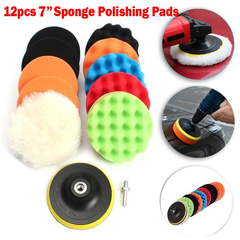 Car Polisher Buffer Cleaning Kit Polishing Waxing Buffing Sponge Pads 3646807
