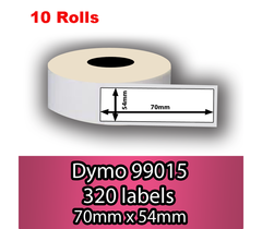 Dymo Compatible Printing White Label 70x54mm 99015*99015+10