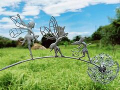 Garden Stakes Fairy Dandelion Sculpture Statue 2037317