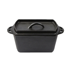 Cast Iron Pot Dutch Oven Loaf Pan with Lid 2028805