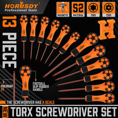 HORUSDY Magnetic Torx Screwdriver Set T5-T40 2037237