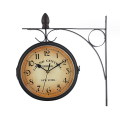 Wall Clock Vintage Two Sided Train Station Clocks 2027204