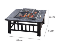 Fire Pit Barbecue Grill Patio Garden Heater Brazier Stove Table 2041105