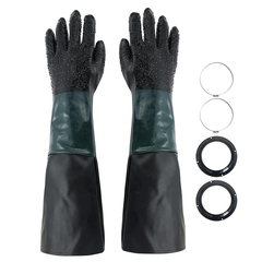 Sandblasting Glove Sand Blaster Gloves with With O Rings and Holder 3667902