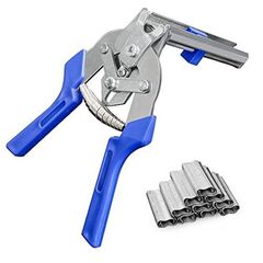 Hog Ring Pliers Kit with 600pcs of Galvanized Steel Hog Rings 3668502*3668502+ NAIL