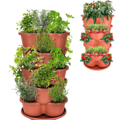 5 Tier Garden Tower Stackable Planter Pots 2042802